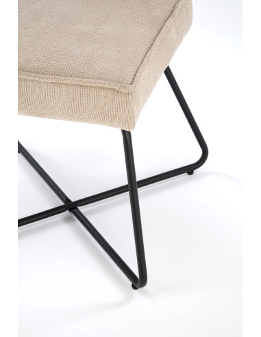 K534 krzesło nogi - czarne, siedzisko - beżowe