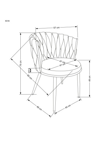 K516 Krzesło Musztardowe Pikowane | Nogi Stalowe, Elegancka Forma