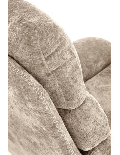 DARIO Fotel Wypoczynkowy Beżowy z Podnóżkiem Obrotowy, Elegancka Forma 2