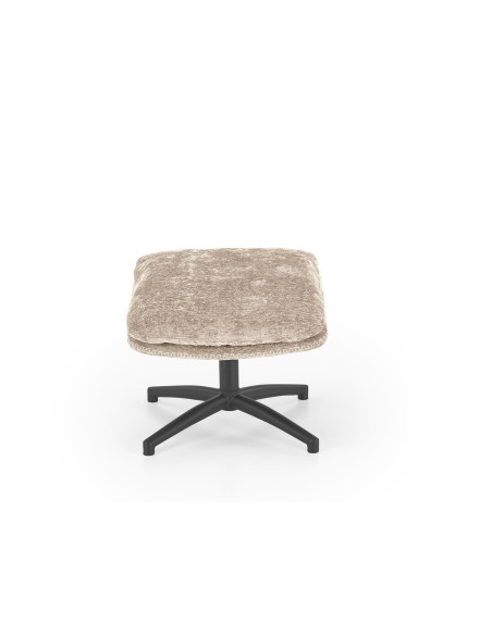 DARIO Fotel Wypoczynkowy Beżowy z Podnóżkiem Obrotowy, Elegancka Forma