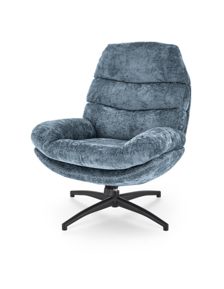 DARIO fotel wypoczynkowy z podnóżkiem, niebieski