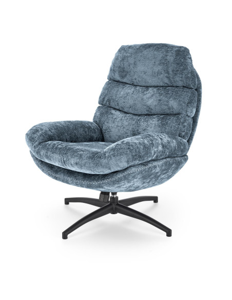 DARIO fotel wypoczynkowy z podnóżkiem, niebieski