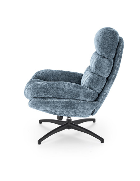 DARIO fotel wypoczynkowy z podnóżkiem, niebieski