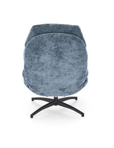 DARIO fotel wypoczynkowy z podnóżkiem, niebieski