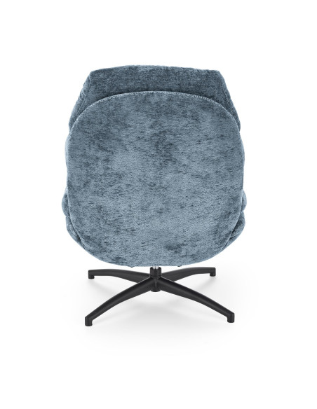 DARIO fotel wypoczynkowy z podnóżkiem, niebieski