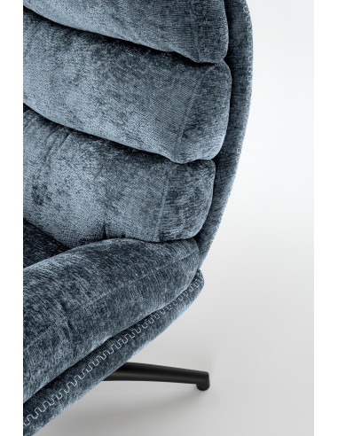 DARIO fotel wypoczynkowy z podnóżkiem, niebieski