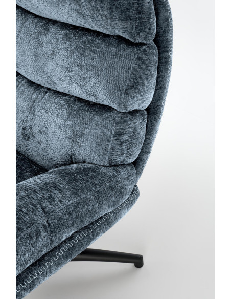 DARIO fotel wypoczynkowy z podnóżkiem, niebieski