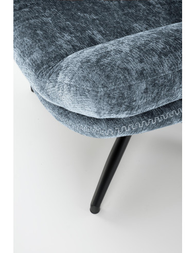 DARIO fotel wypoczynkowy z podnóżkiem, niebieski