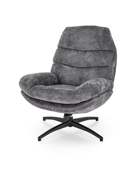 DARIO fotel wypoczynkowy z podnóżkiem, popielaty