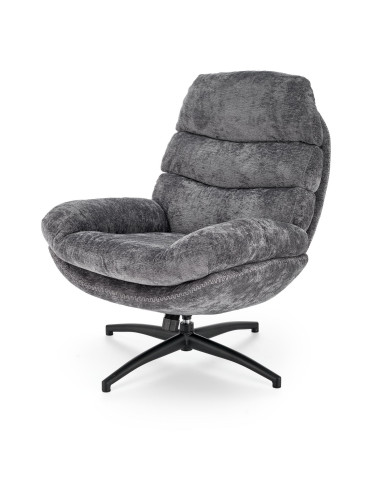 DARIO fotel wypoczynkowy z podnóżkiem, popielaty