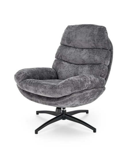 DARIO fotel wypoczynkowy z podnóżkiem, popielaty