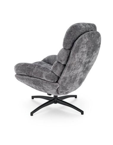 DARIO fotel wypoczynkowy z podnóżkiem, popielaty