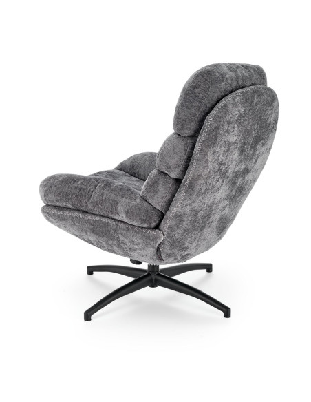 DARIO fotel wypoczynkowy z podnóżkiem, popielaty