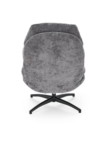 DARIO fotel wypoczynkowy z podnóżkiem, popielaty