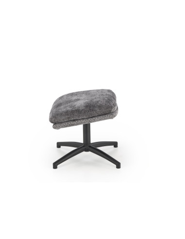 DARIO fotel wypoczynkowy z podnóżkiem, popielaty