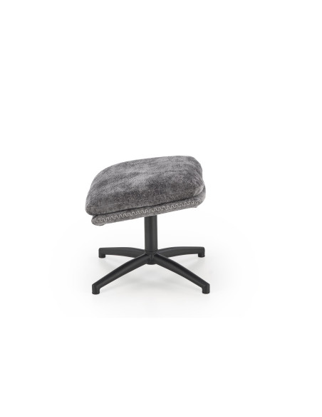 DARIO fotel wypoczynkowy z podnóżkiem, popielaty