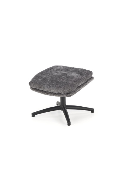 DARIO fotel wypoczynkowy z podnóżkiem, popielaty