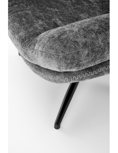 DARIO fotel wypoczynkowy z podnóżkiem, popielaty