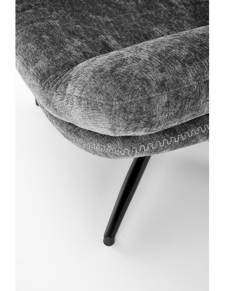 DARIO fotel wypoczynkowy z podnóżkiem, popielaty