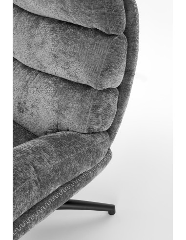 DARIO fotel wypoczynkowy z podnóżkiem, popielaty