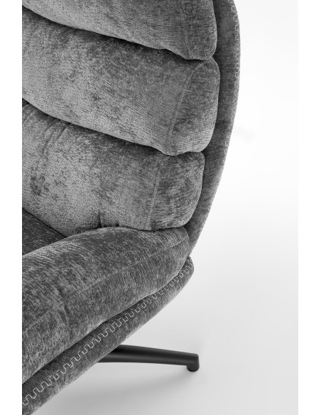 DARIO fotel wypoczynkowy z podnóżkiem, popielaty