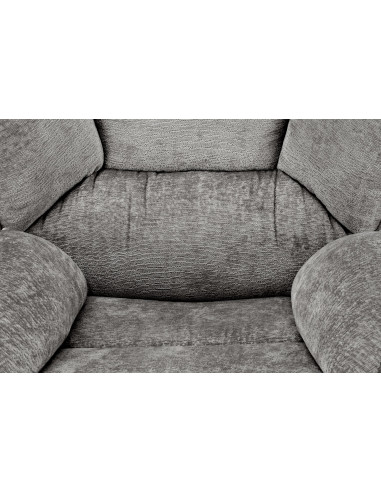 GUIDO Fotel Wypoczynkowy Popielaty Obrotowy | Komfortowy, Podstawa Chrom