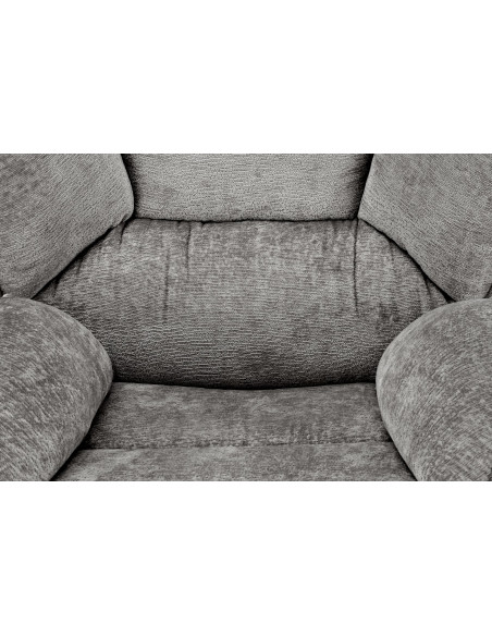 GUIDO Fotel Wypoczynkowy Popielaty Obrotowy | Komfortowy, Podstawa Chrom