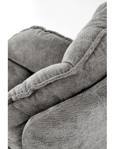 GUIDO Fotel Wypoczynkowy Popielaty Obrotowy | Komfortowy, Podstawa Chrom