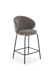 H121 hoker nogi - czarny, siedzisko - popielaty