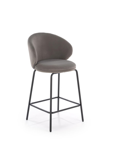 H121 hoker nogi - czarny, siedzisko - popielaty