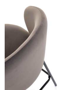 H121 hoker nogi - czarny, siedzisko - popielaty 2