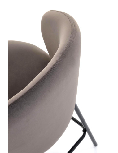 H121 hoker nogi - czarny, siedzisko - popielaty