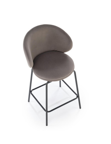 H121 hoker nogi - czarny, siedzisko - popielaty