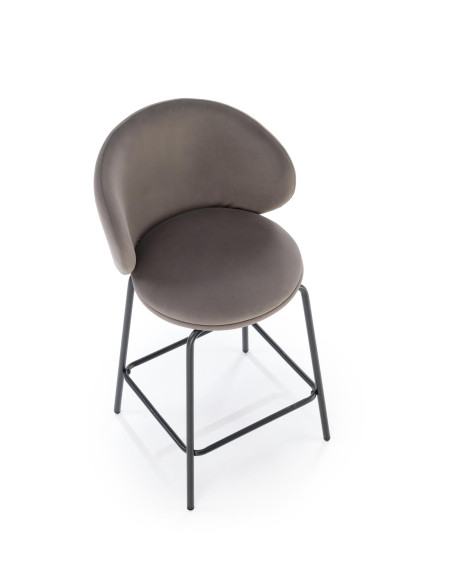 H121 hoker nogi - czarny, siedzisko - popielaty