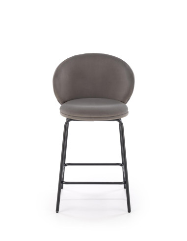 H121 hoker nogi - czarny, siedzisko - popielaty