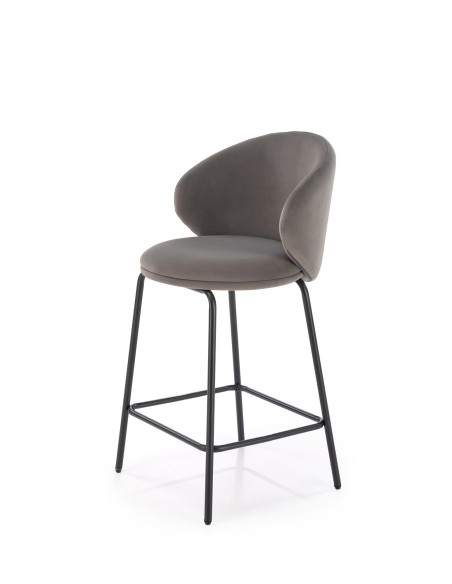 H121 hoker nogi - czarny, siedzisko - popielaty