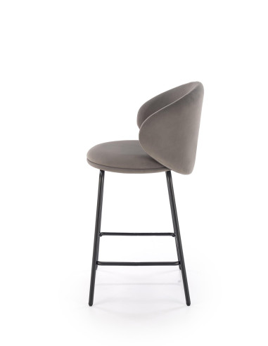 H121 hoker nogi - czarny, siedzisko - popielaty