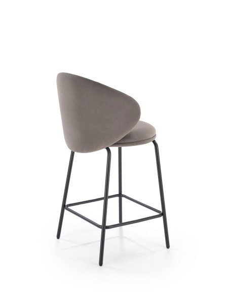 H121 hoker nogi - czarny, siedzisko - popielaty