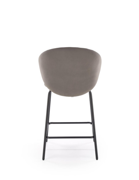 H121 hoker nogi - czarny, siedzisko - popielaty