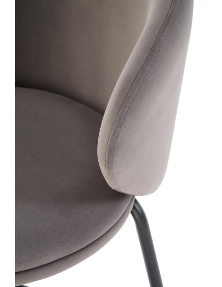 H121 hoker nogi - czarny, siedzisko - popielaty