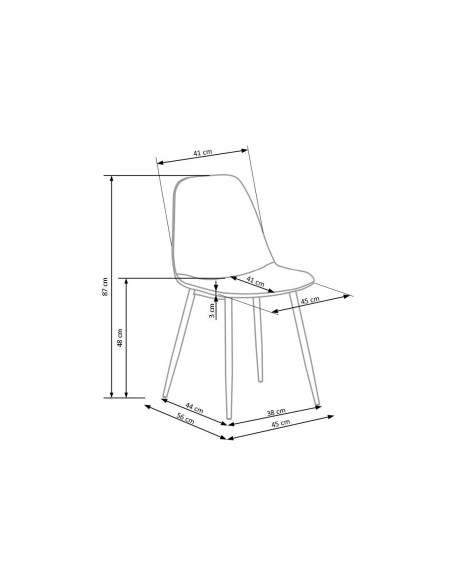 K417 krzesło cynamonowy velvet (1p 4szt)
