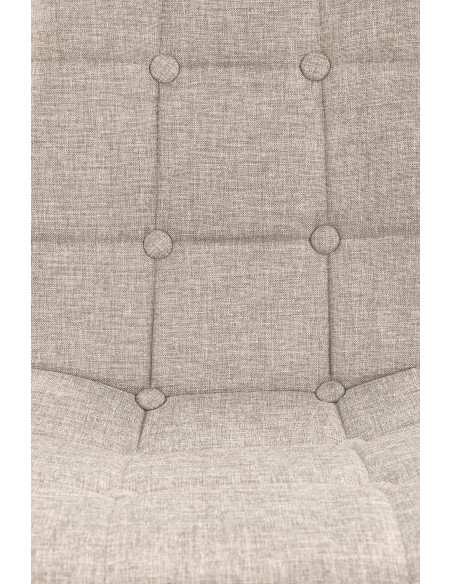 K316 Krzesło Tapicerowane Beżowe Pikowane, Nogi Stalowe Kolor Dąb Miodowy