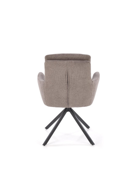 K536 Krzesło Popielate, Obracane 360°, Nogi Czarne | Wyjątkowy Styl