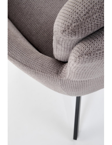 K536 Krzesło Popielate, Obracane 360°, Nogi Czarne | Wyjątkowy Styl