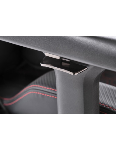 BALDUR Fotel Gabinetowy Czarno-Popielaty Eco Skóra Regulowane Podłokietniki