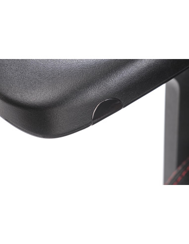 BALDUR Fotel Gabinetowy Czarno-Popielaty Eco Skóra Regulowane Podłokietniki