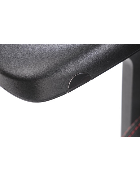 BALDUR Fotel Gabinetowy Czarno-Popielaty Eco Skóra Regulowane Podłokietniki