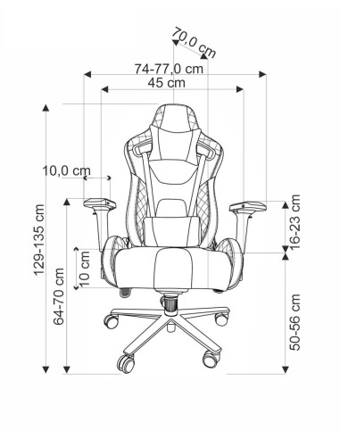 CHAVEZ Fotel Gabinetowy Czarny | Eco Skóra, Regulowane Podłokietniki