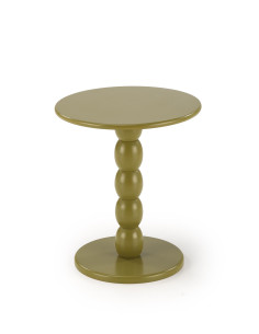 CIRILLA Ława Okrągła Oliwkowa fi40/47 cm | MDF Lakierowany / Drewno Lite