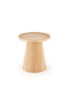 EDITTA Okrągła Ława Fi45/50 cm | MDF + Okleina Naturalna | Nowoczesny Styl